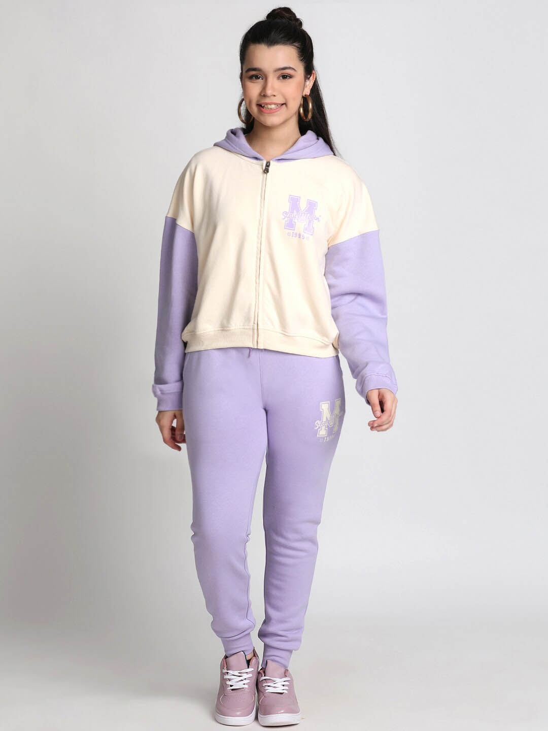 

Lil Tomatoes Girls Hooded Tracksuits, Purple