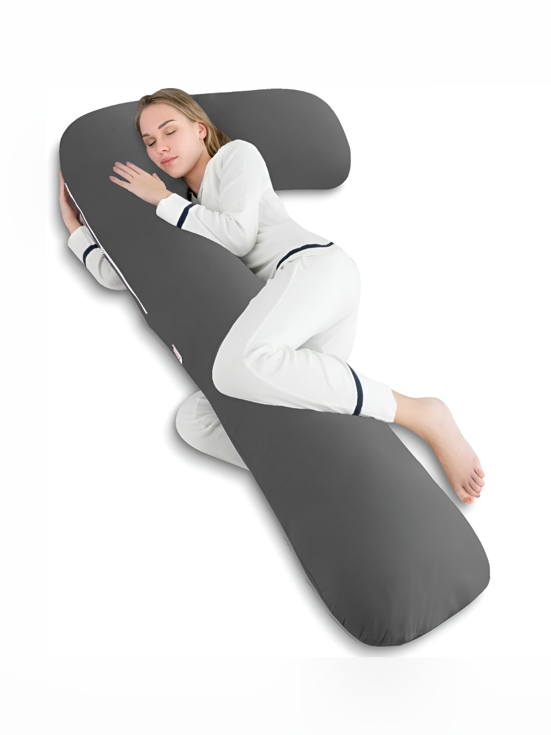 

LINENOVATION Grey Fibre Filled Lightweight Maternity Pillow