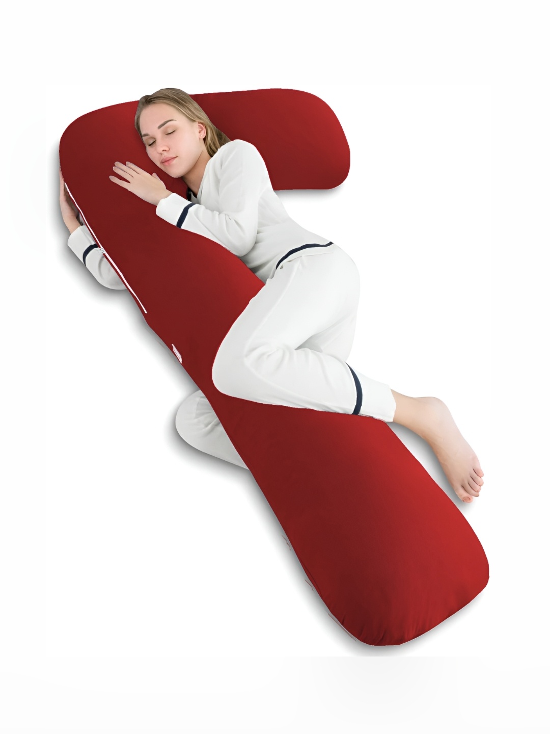 

LINENOVATION Red Fibre Filled Lightweight Maternity Pillow