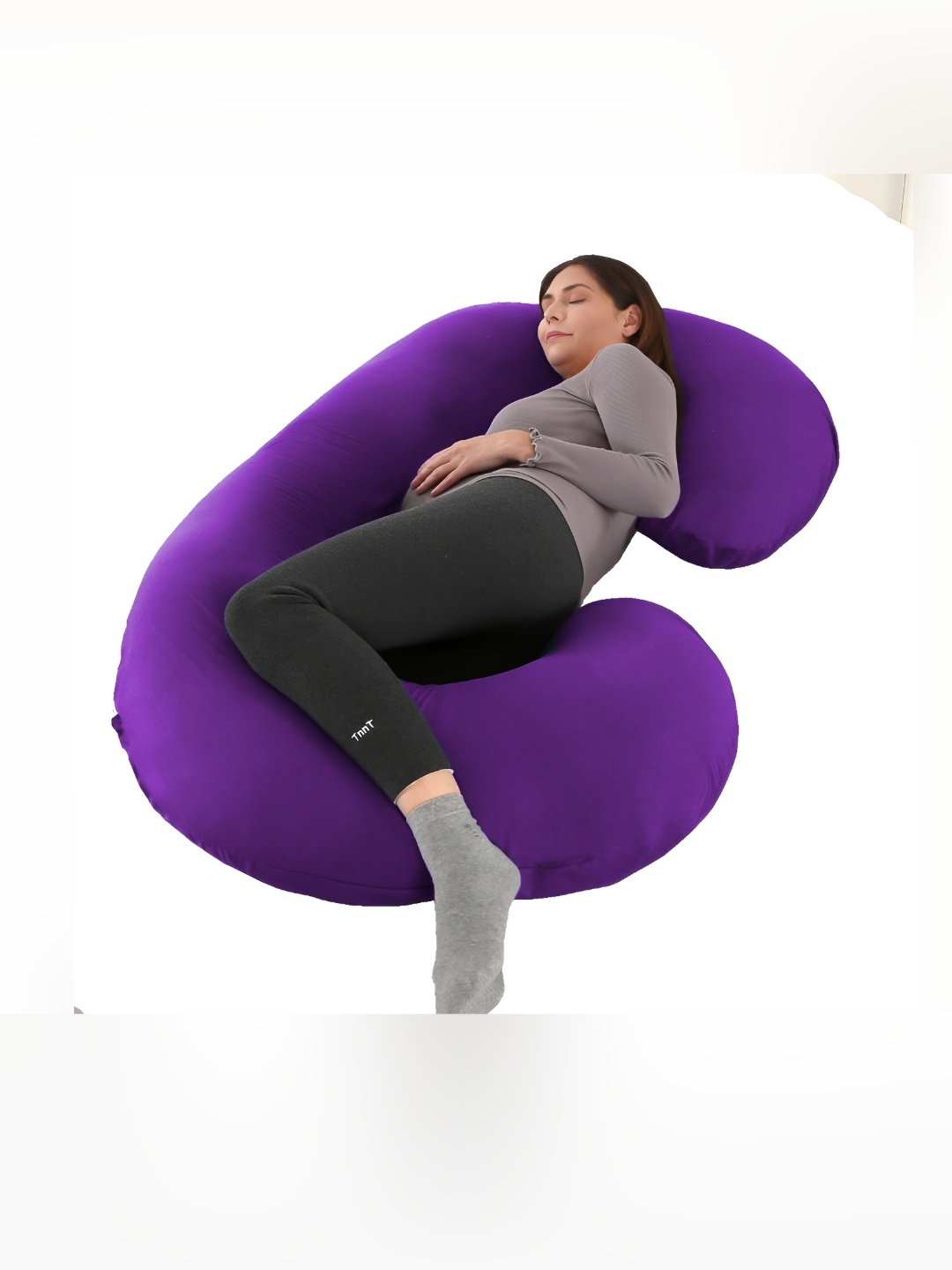 

LINENOVATION Purple Fibre Filled Polycotton Lightweight Maternity Pillow