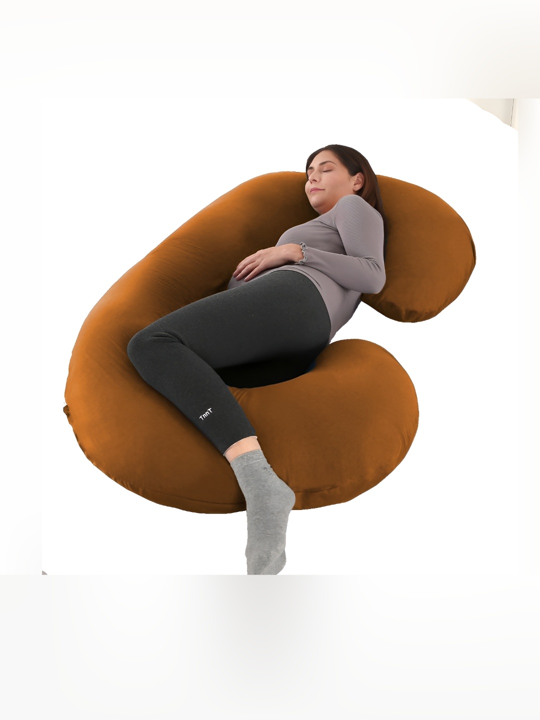 

LINENOVATION Brown Fibre Filled Lightweight Maternity Pillow