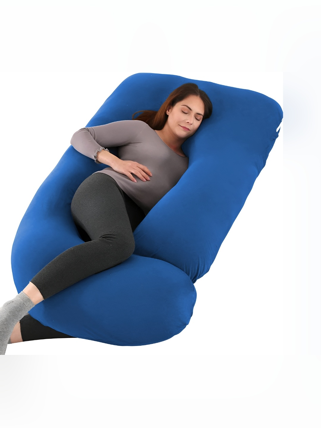 

LINENOVATION Blue Fibre Filled Lightweight Maternity Pillow