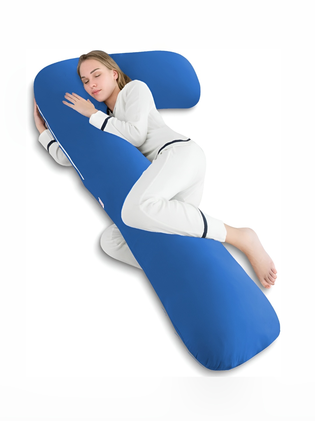 

LINENOVATION Blue Fibre Filled Lightweight Maternity Pillow