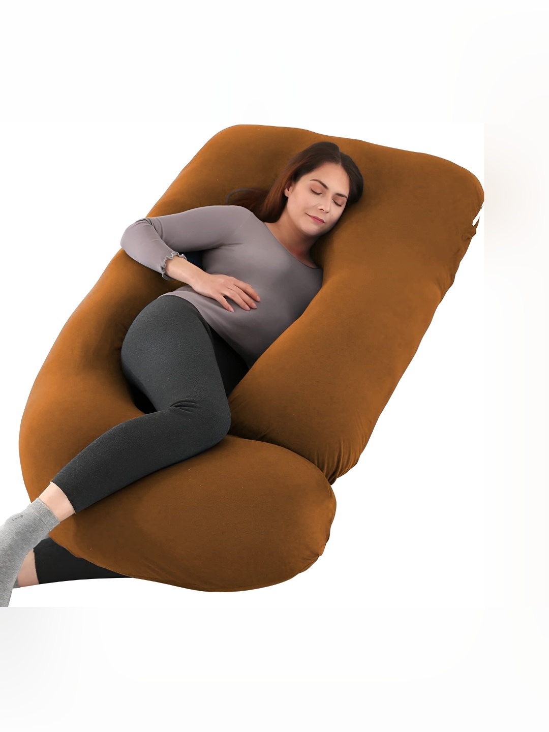 

LINENOVATION Brown Fibre Filled Lightweight Maternity Pillow