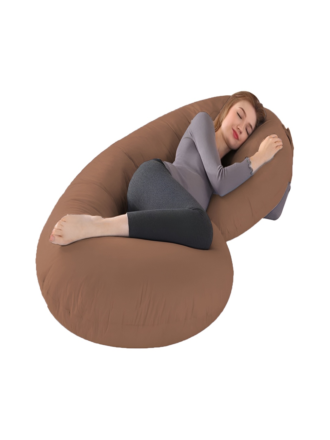 

LINENOVATION Brown Fibre Filled Lightweight Maternity Pillow