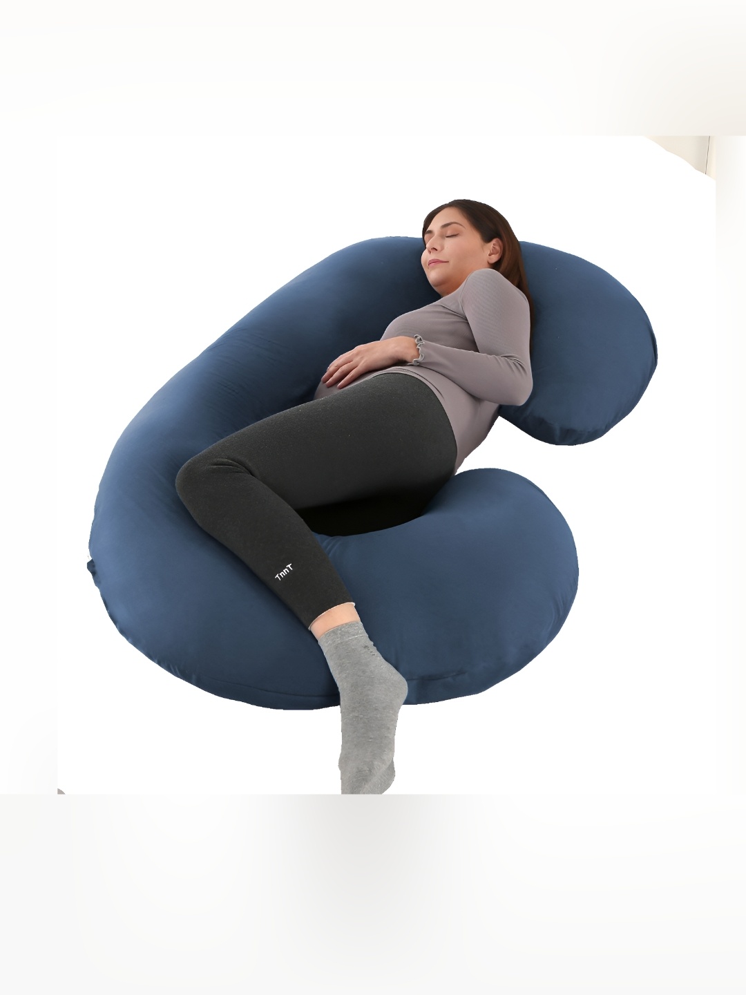 

LINENOVATION Blue Fibre Filled Lightweight Maternity Pillow