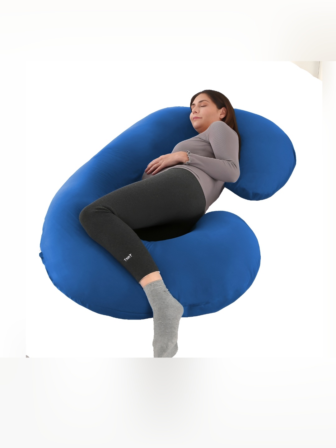 

LINENOVATION Blue Fibre Filled Lightweight Maternity Pillow