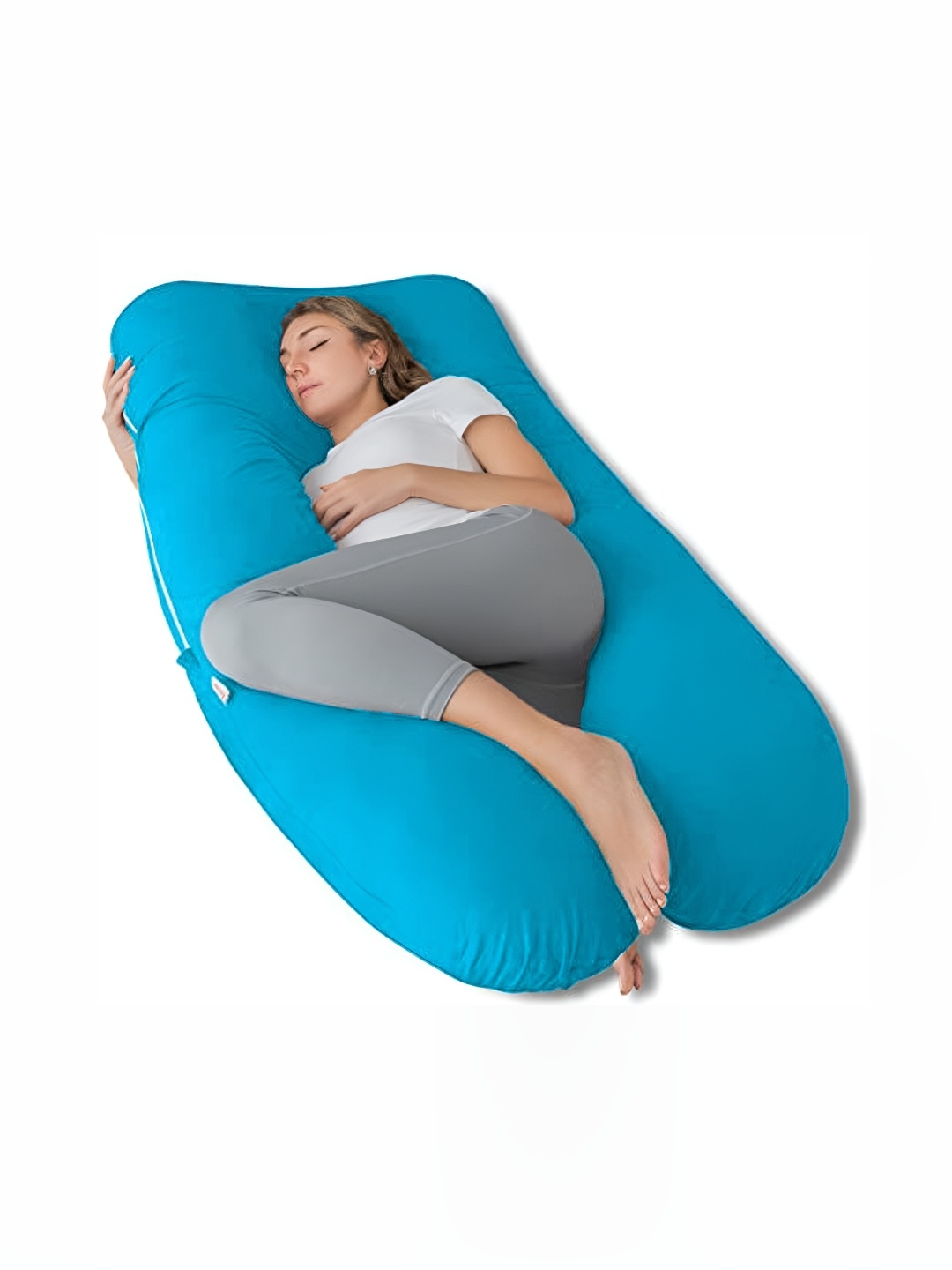 

LINENOVATION Blue Fibre Filled Lightweight Maternity Pillow