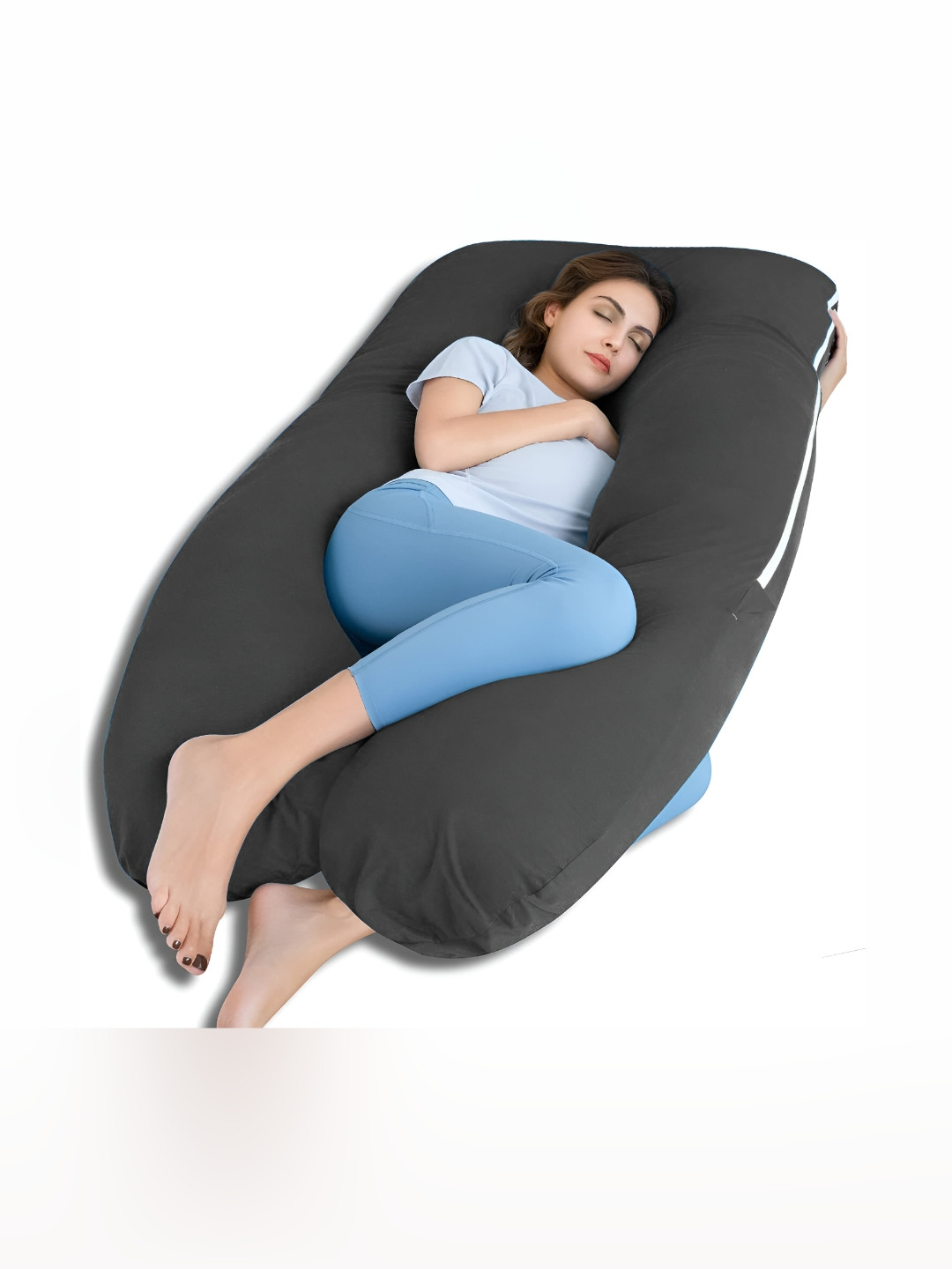 

LINENOVATION Grey Fibre Filled Lightweight Maternity Pillow