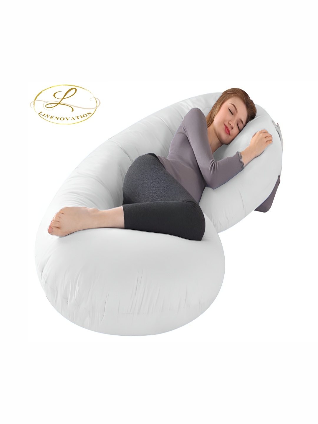 

LINENOVATION White Fibre Filled Polycotton Lightweight Maternity Pillow
