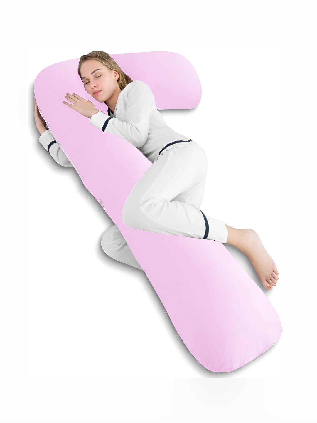 

LINENOVATION Pink Fibre Filled Lightweight Maternity Pillow