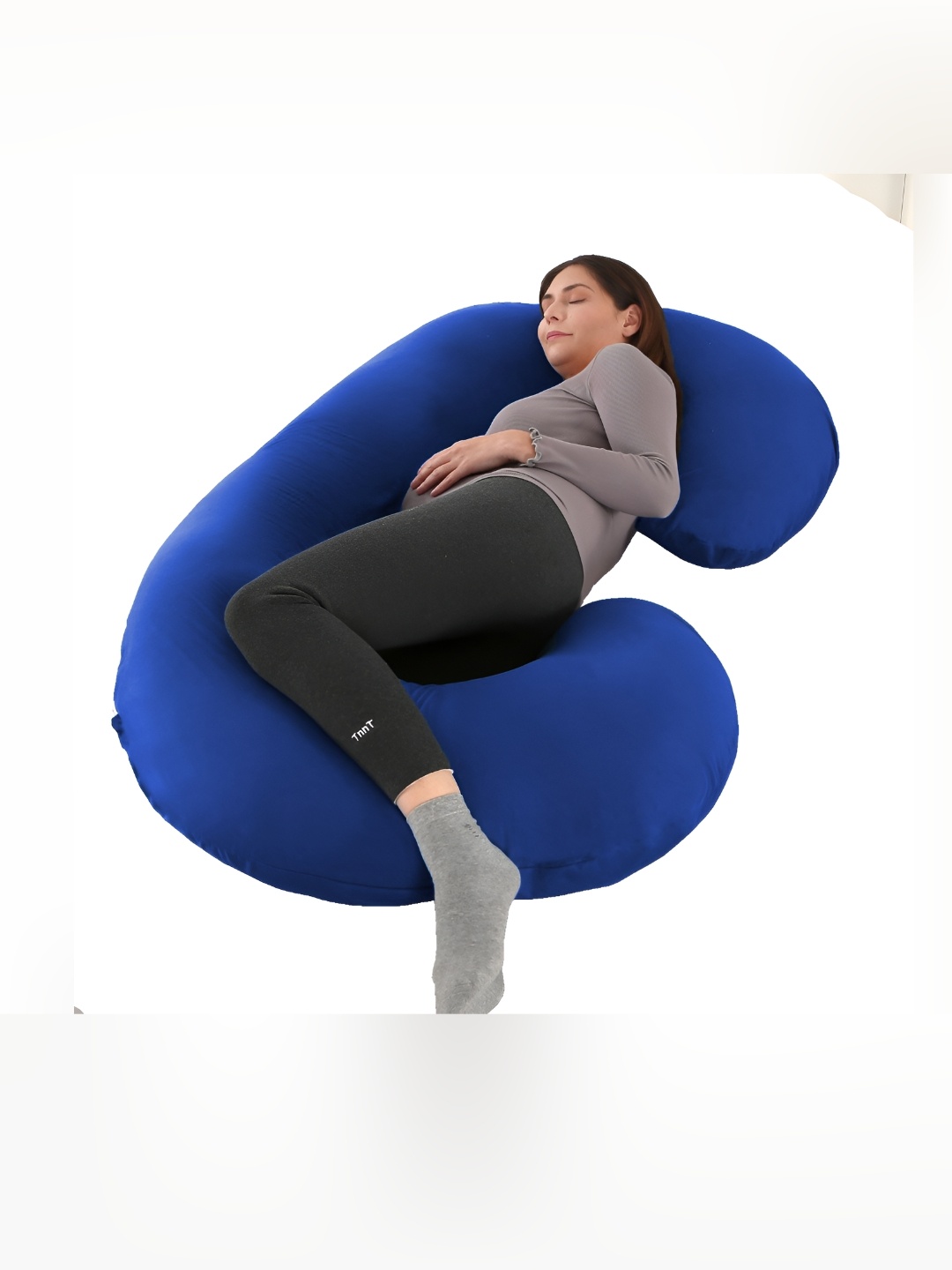 

LINENOVATION Blue Fibre Filled Polycotton Lightweight Maternity Pillow