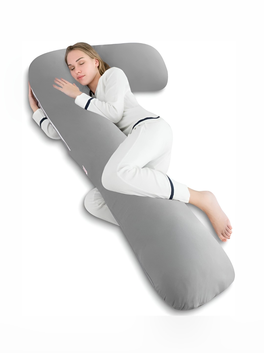 

LINENOVATION Grey Fibre Filled Lightweight Maternity Pillow