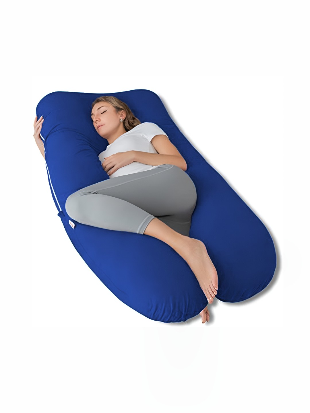 

LINENOVATION Blue Fibre Filled Lightweight Maternity Pillow