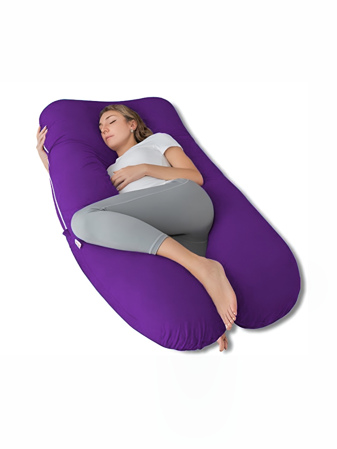 

LINENOVATION Purple Fibre Filled Polycotton Lightweight Maternity Pillow