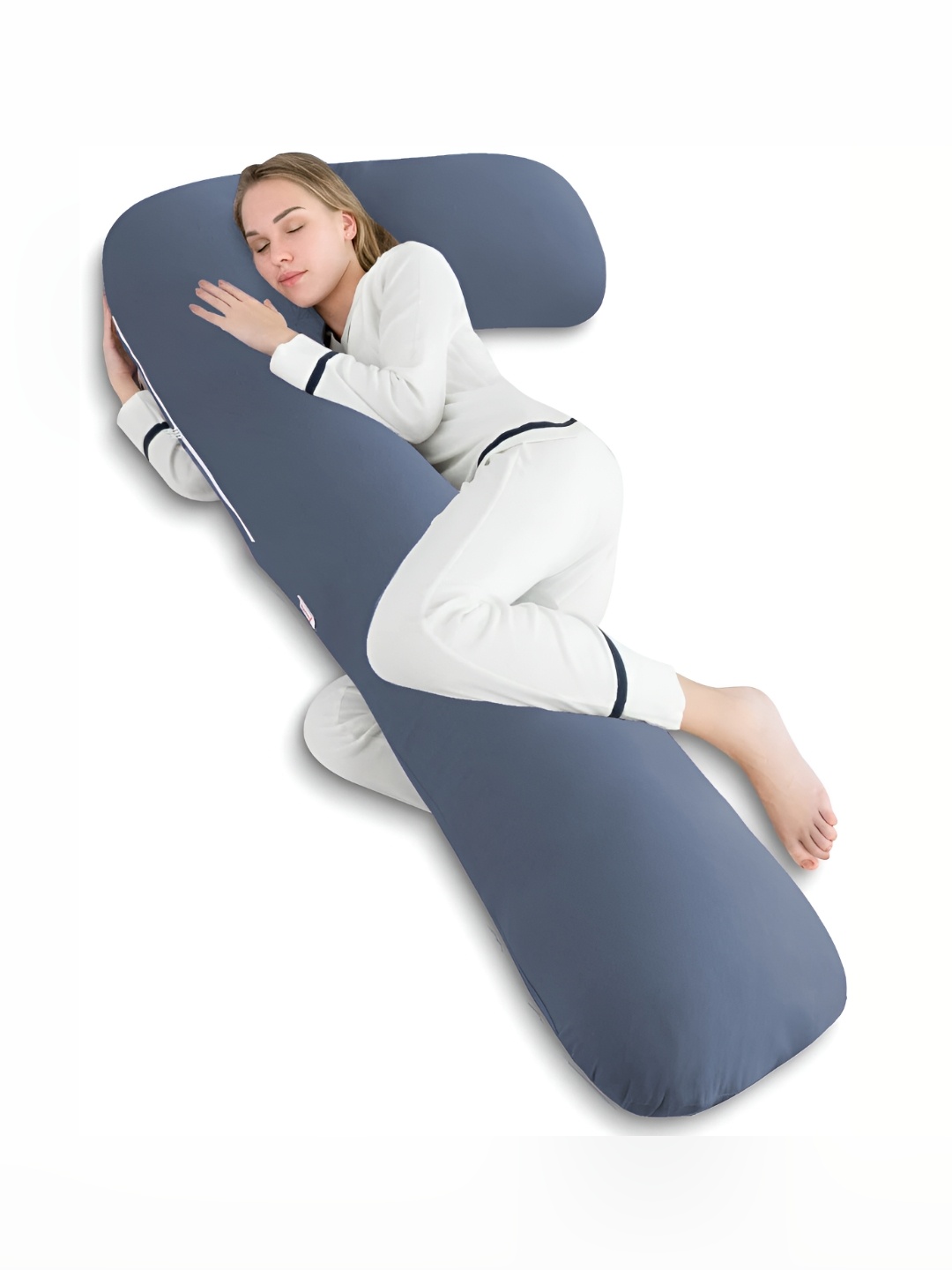 

LINENOVATION Blue Fibre Filled Lightweight Maternity Pillow