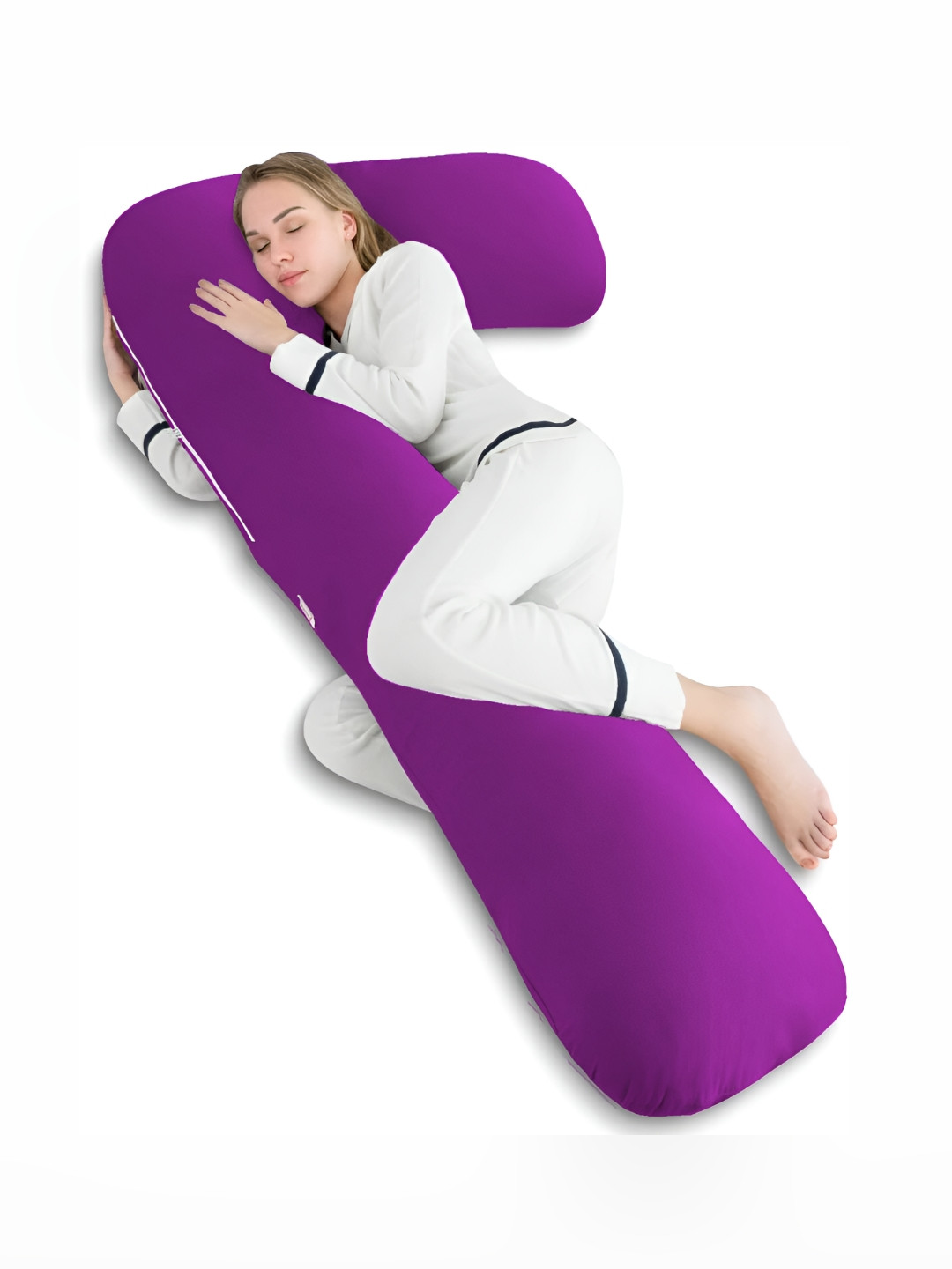 

LINENOVATION Purple Fibre Filled Lightweight Maternity Pillow