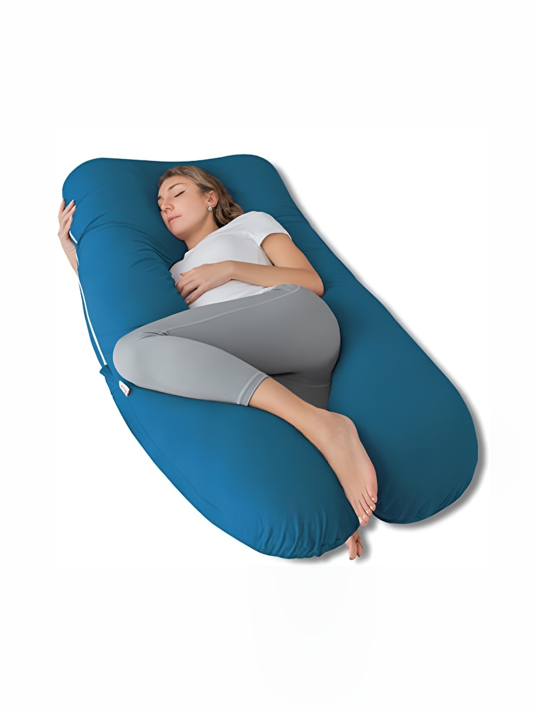 

LINENOVATION Blue Fibre Filled Lightweight Maternity Pillow