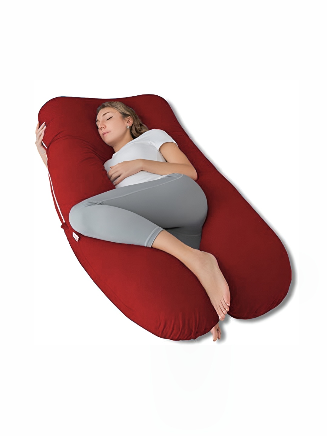 

LINENOVATION Red Fibre Filled Lightweight Maternity Pillow