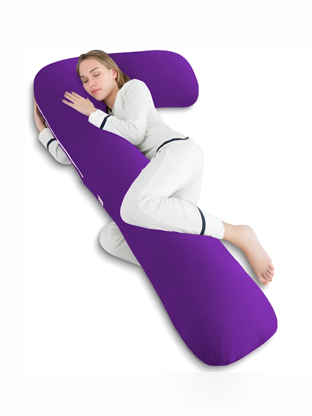 

LINENOVATION Purple Fibre Filled Lightweight Maternity Pillow