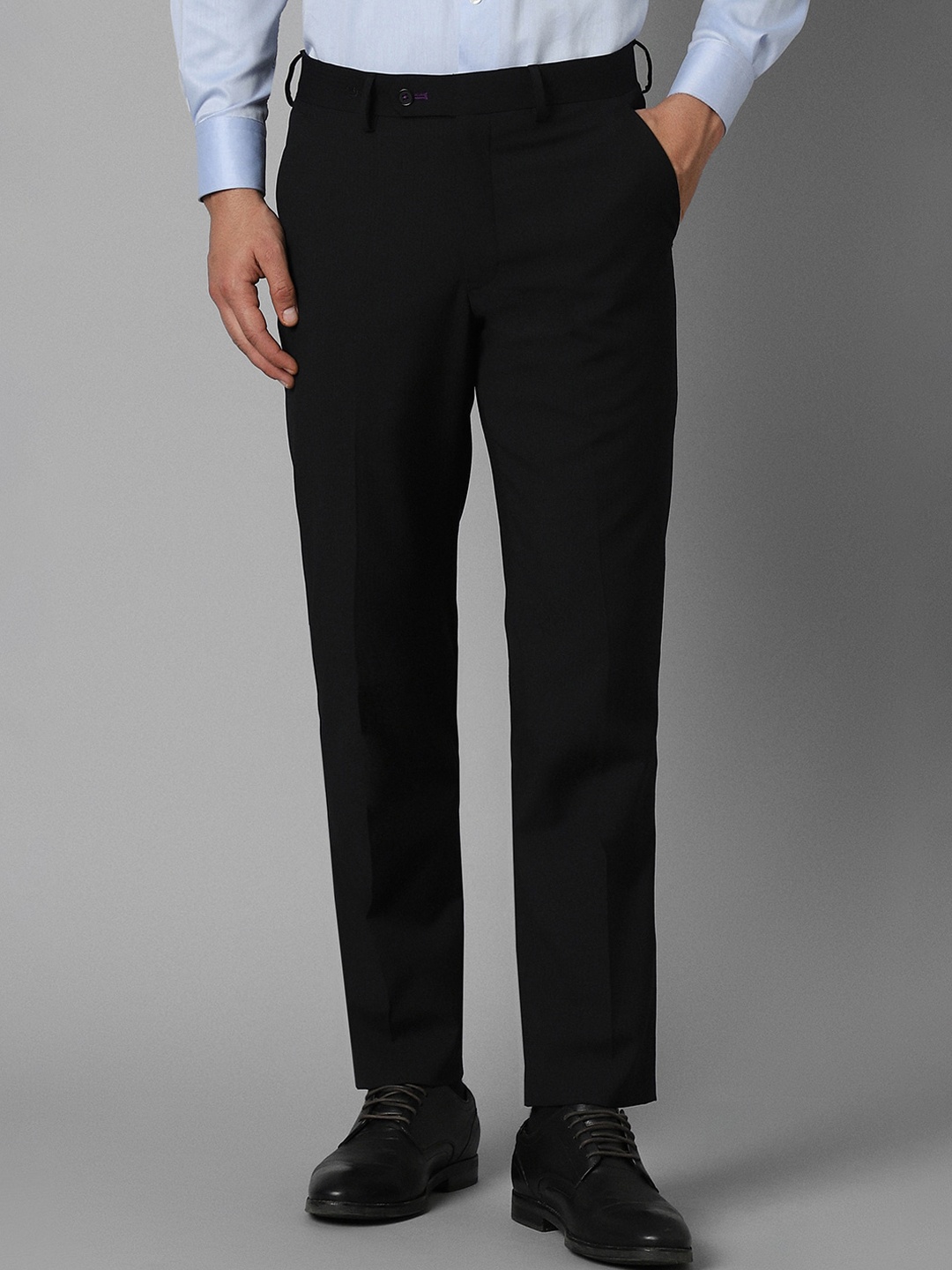 

Luxure by Louis Philippe Men Slim Fit Formal Trouser, Black