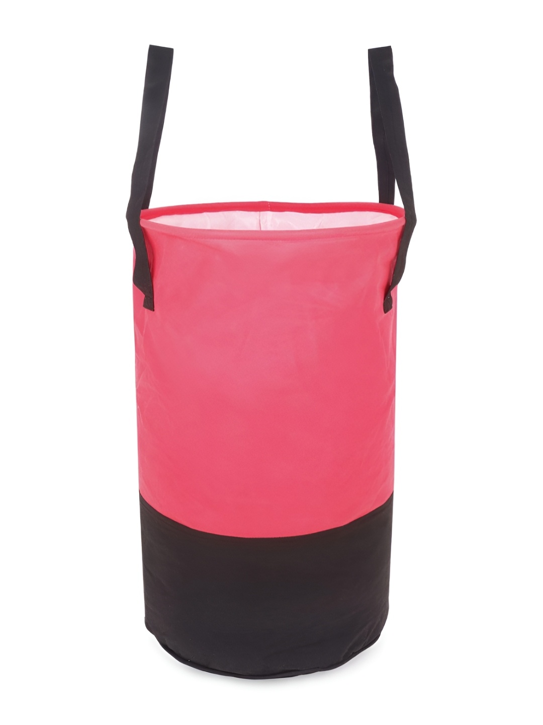 

CASA-NEST Pink & Black Colorblocked Waterproof Foldable Laundry Bag