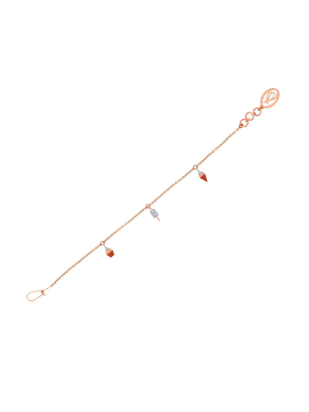 

SENCO Kids 14KT Rose Gold Diamond Studded Bracelet-1.6 gm