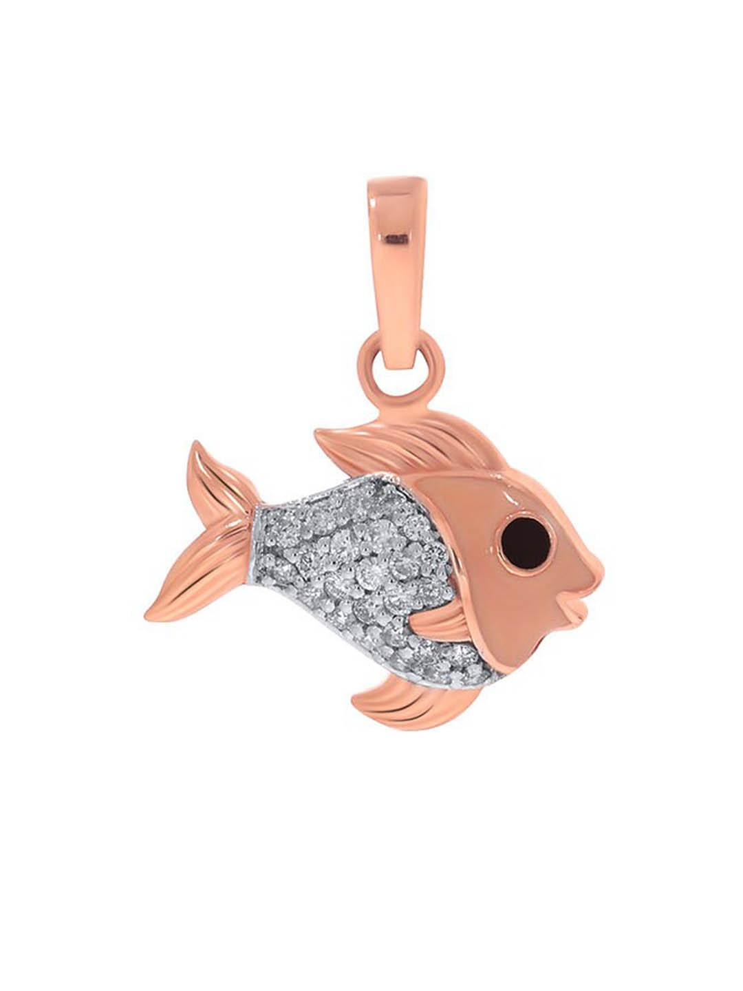 

SENCO Kids 14KT Rose Gold Diamond Studded Pendant-1.2 gm
