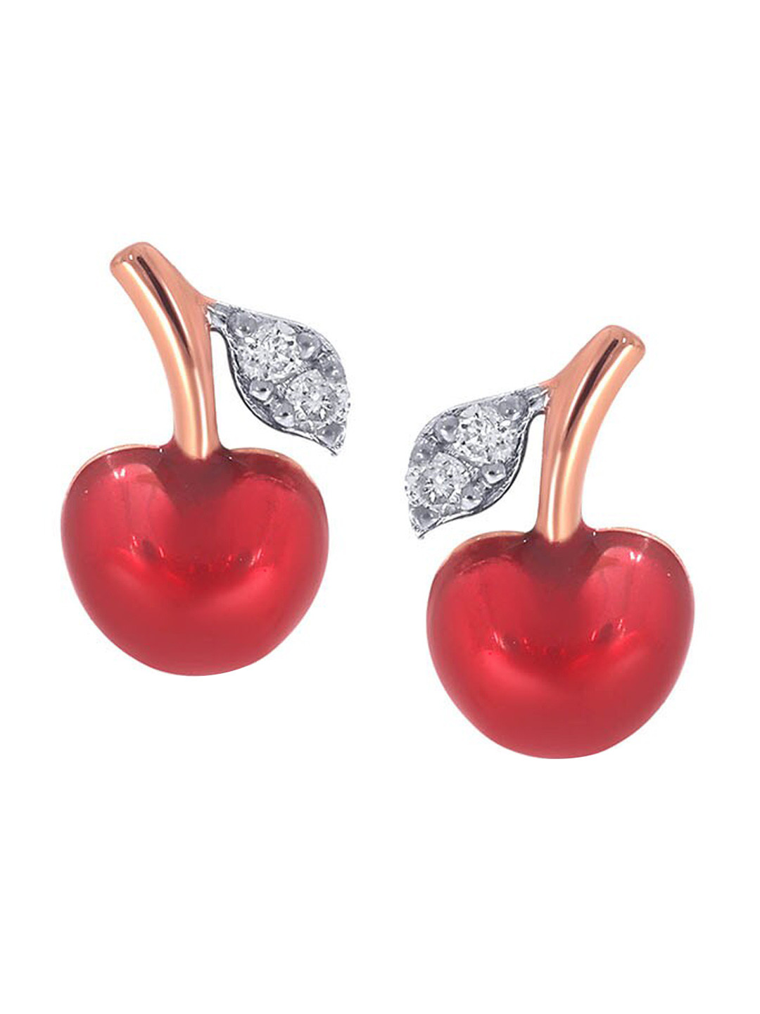 

SENCO Kids 14KT Rose Gold Diamond Stud Earrings-1.0 gm