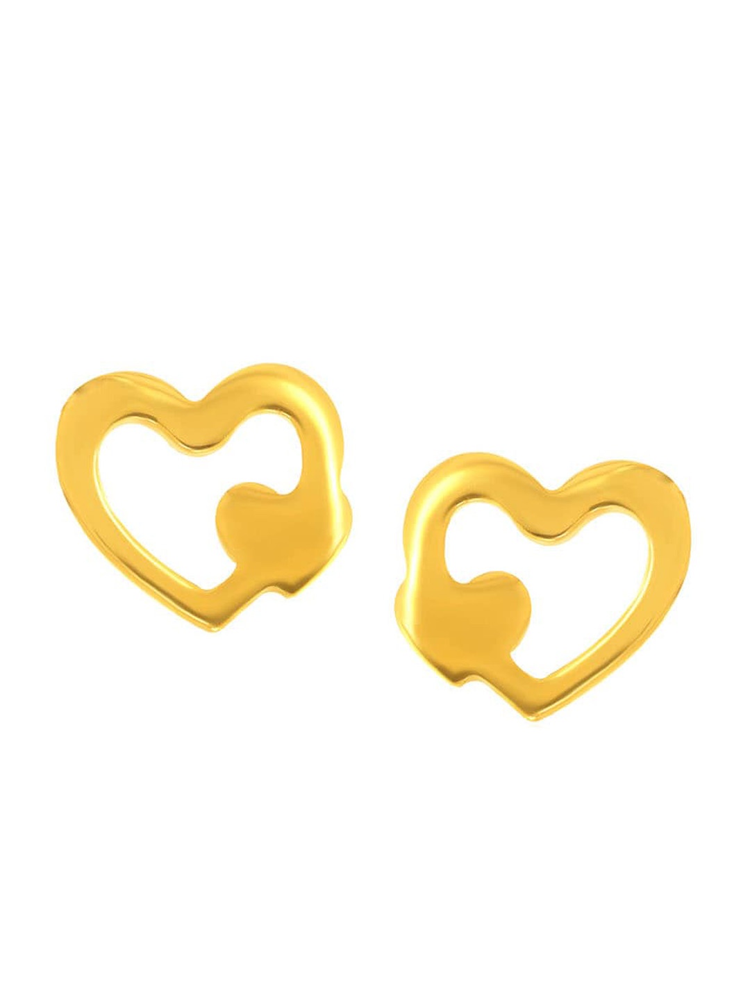 

SENCO Kids 22KT Gold Merry Heart Stud Earrings-1 gm