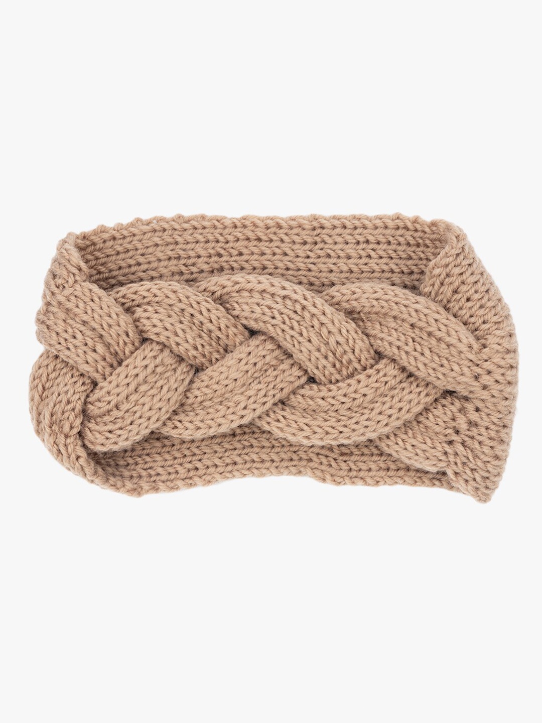 

Kazo Acrylic Knitted Bandana Headband, Beige