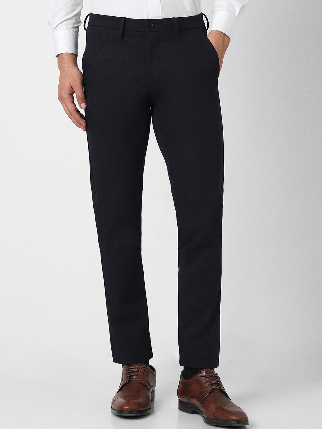 

Van Heusen Men Slim Fit Mid-Rise Formal Trouser, Black