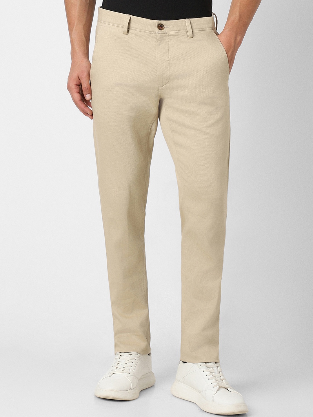 

Van Heusen Sport Men Slim Fit Mid-Rise Pure Cotton Trouser, Beige