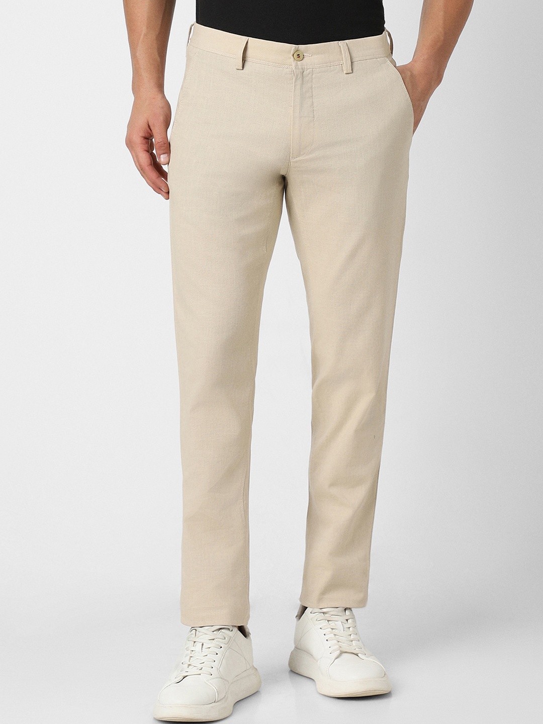 

Van Heusen Sport Men Slim Fit Mid-Rise Pure Cotton Trouser, Beige