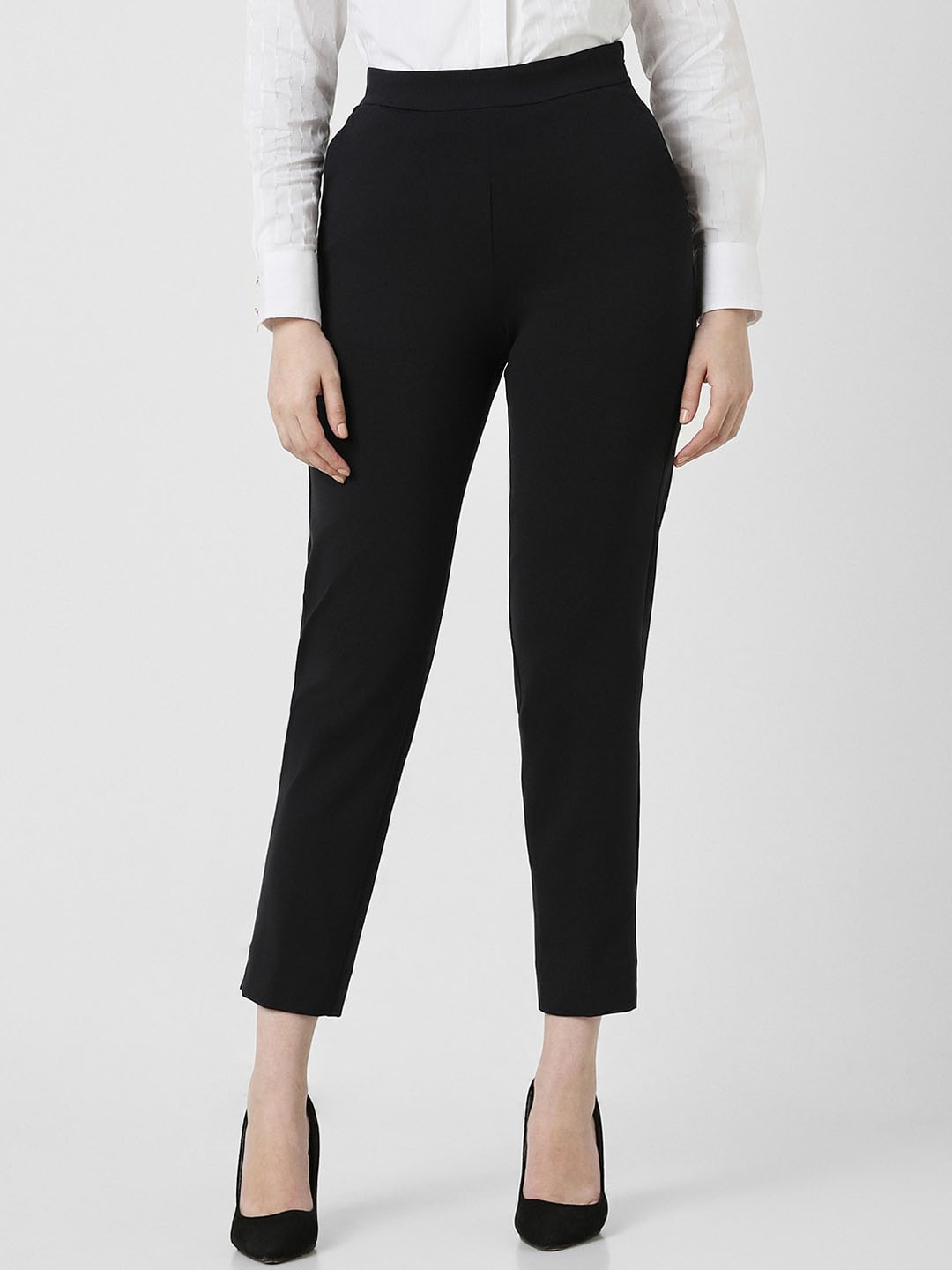 

Van Heusen Woman Mid-Rise Cropped Formal Trouser, Black