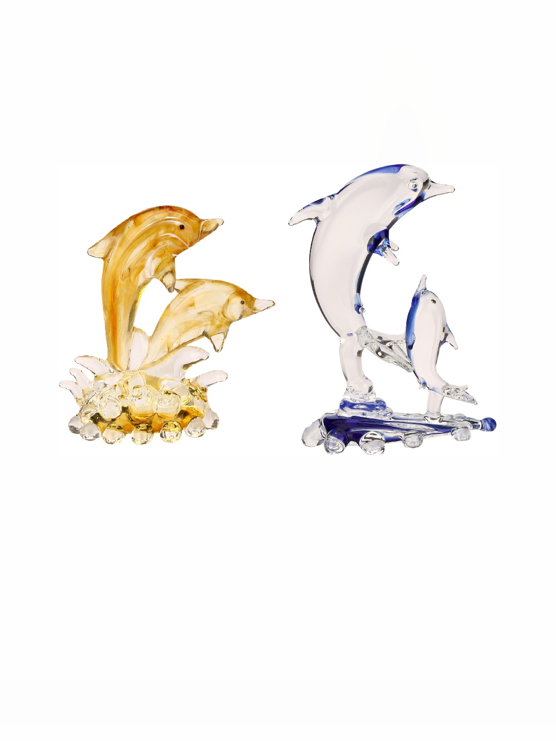 

Afast Transparent Playing Mother Dolphin With Her Calf Showpiece