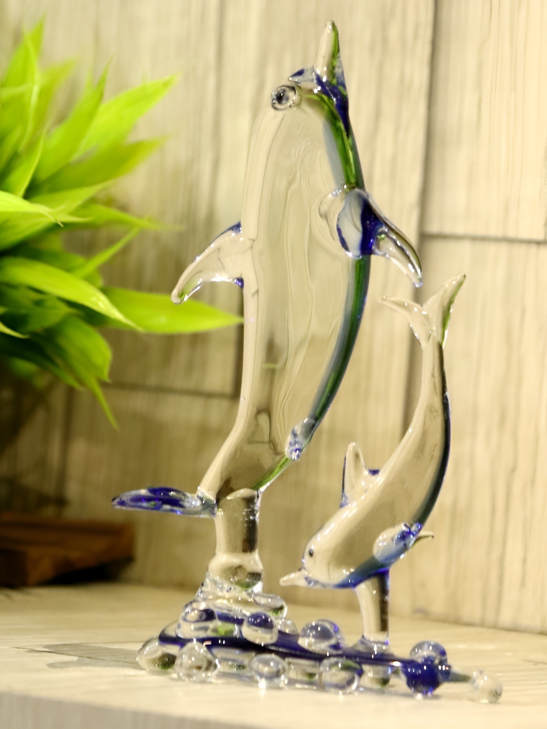 

Afast Transparent Playing Mother Dolphin With Her Calf Showpiece