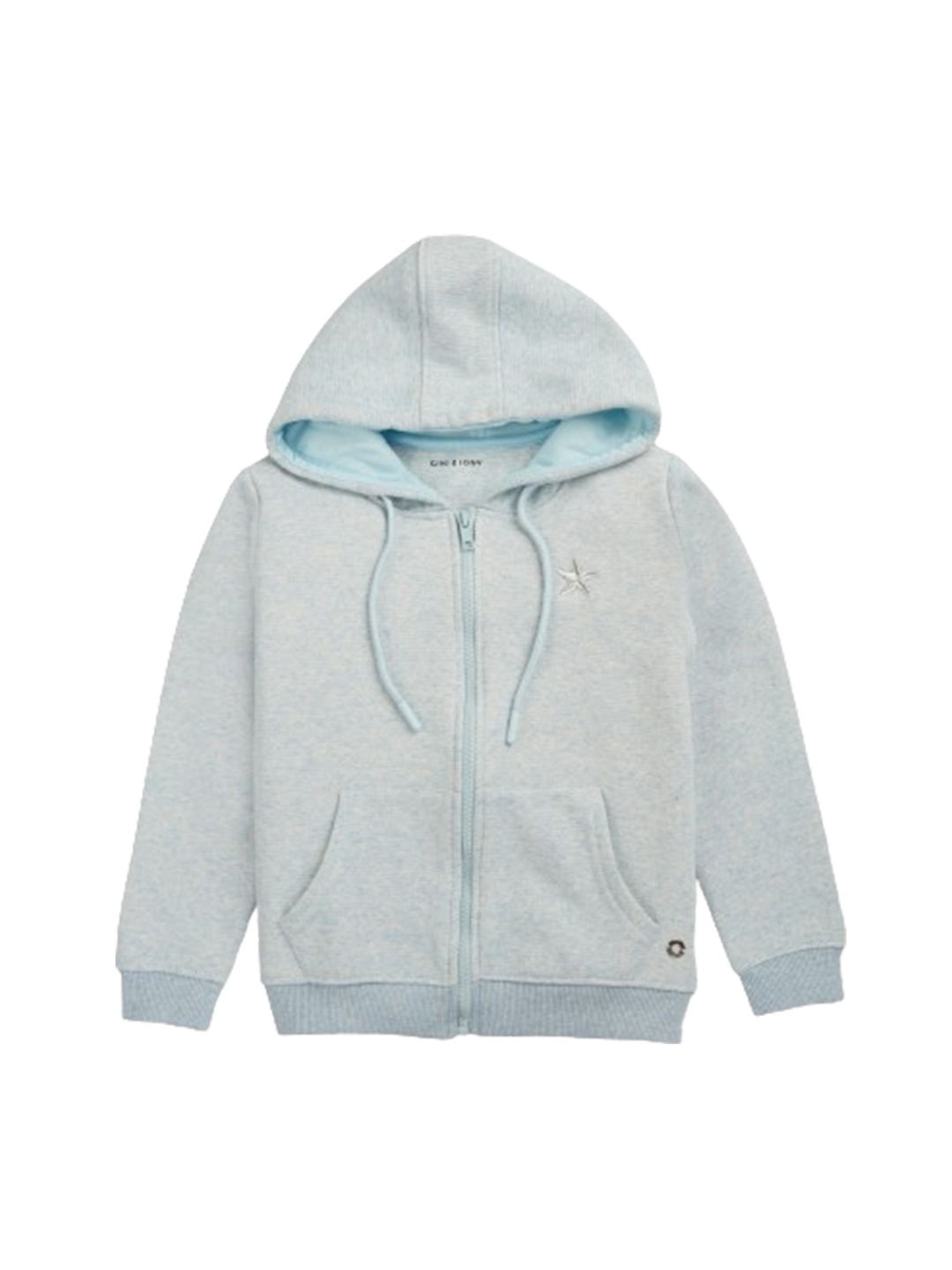 

Gini and Jony Girls Hooded Fleece Front-Open Sweatshirts, Blue