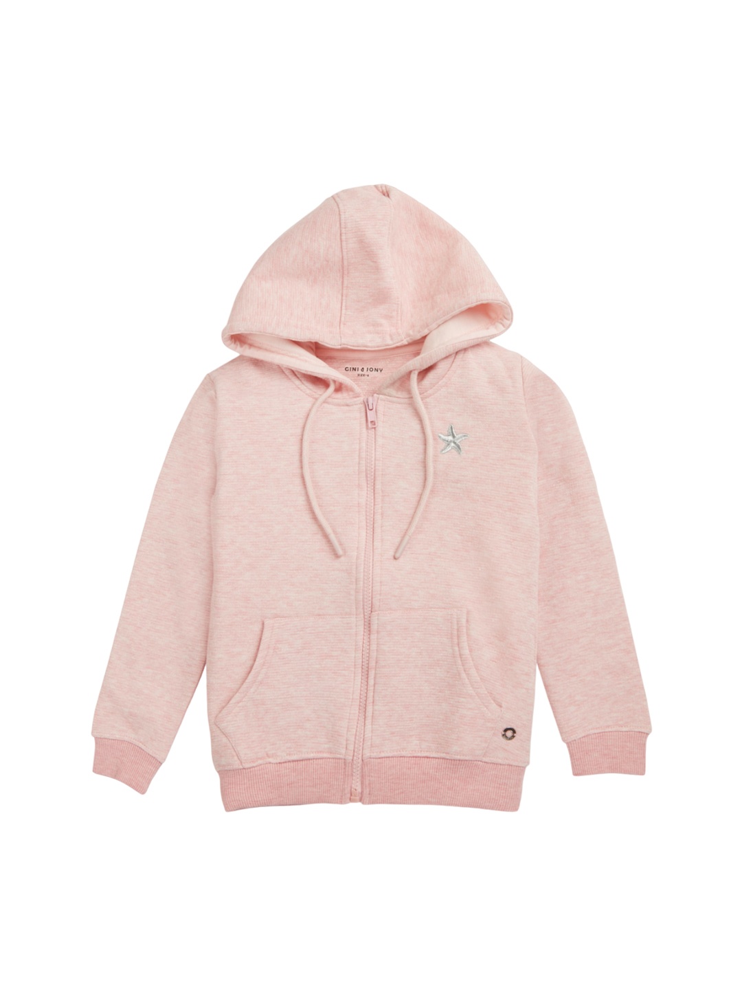 

Gini and Jony Girls Fleece Long Sleeves Open Front Jacket, Pink