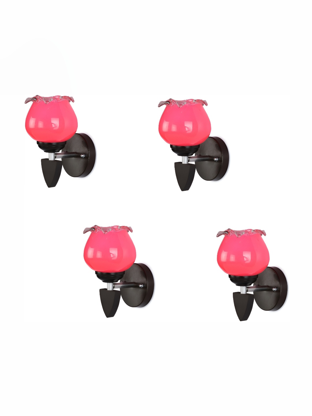 

Afast Pink & Black 4 Pcs Glass Wall Lamp