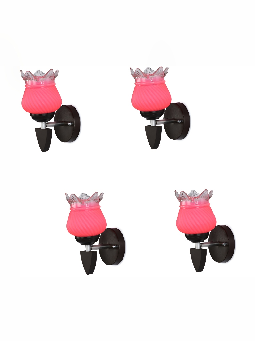 

Afast Pink & Black 4 Pcs Glass Wall Lamp