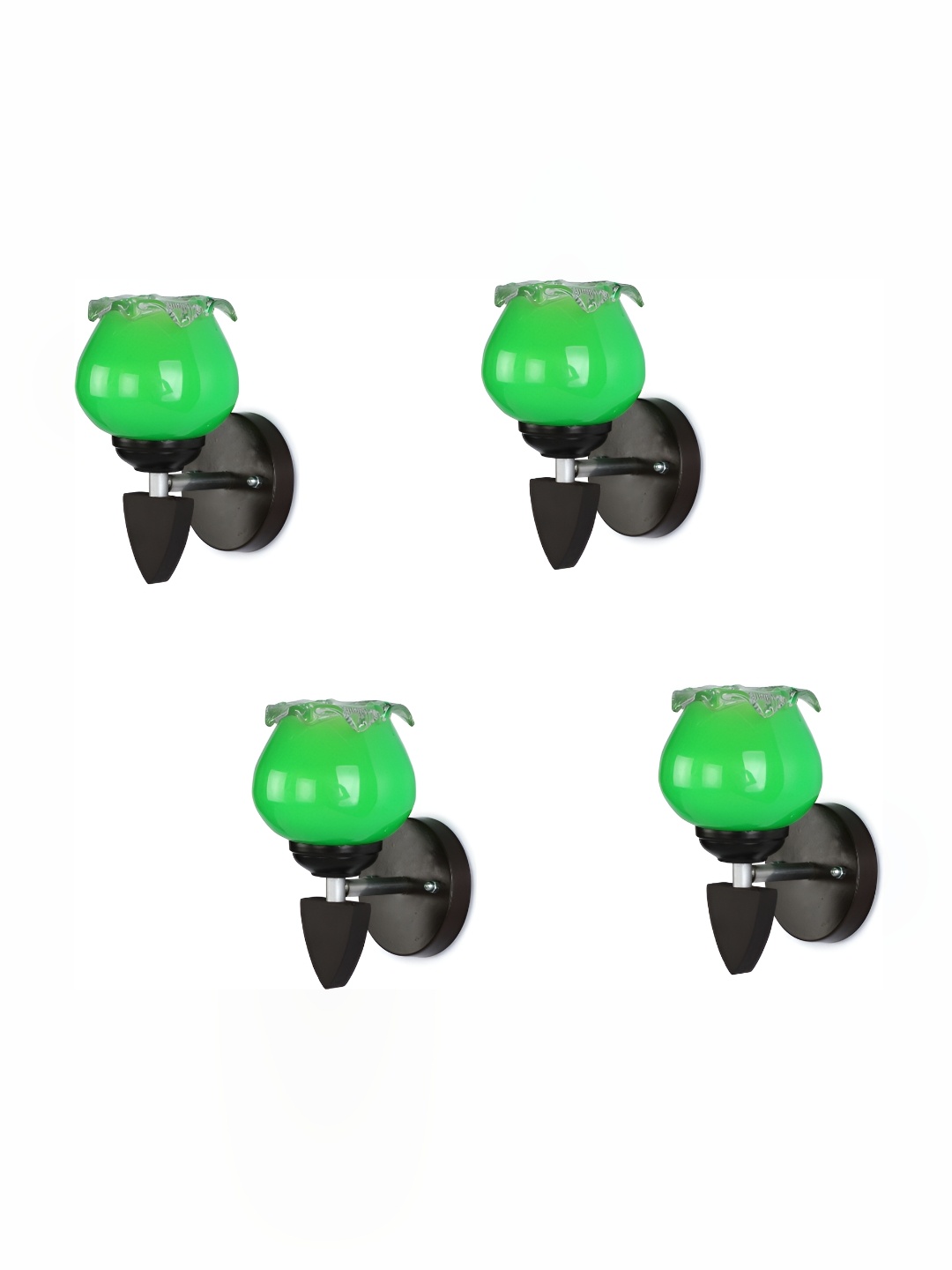 

Afast Green & Black 4 Pieces Abstract Shaped Glass Contemporary Wall Lamp