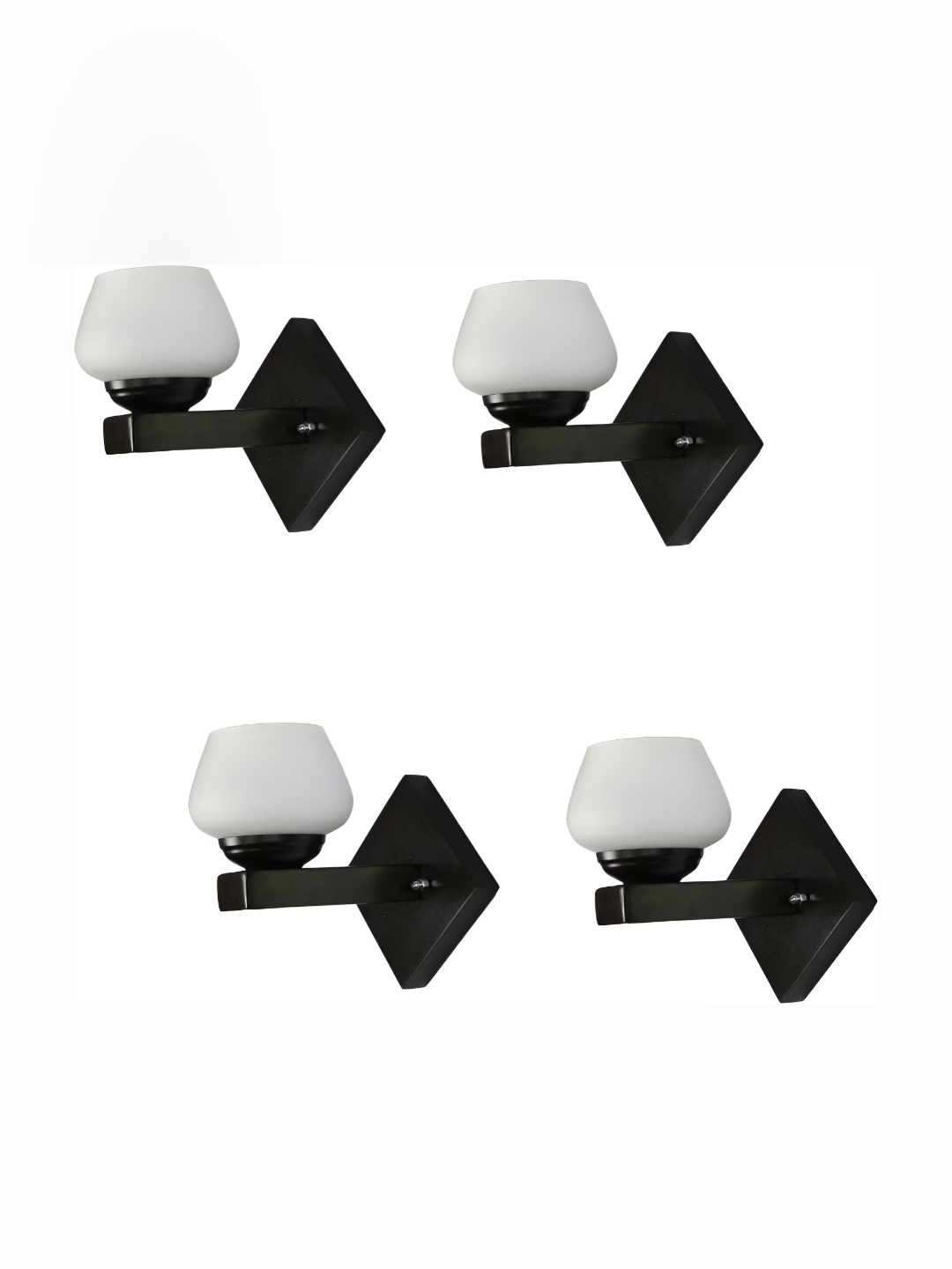 

Afast White & Black 4 Pieces Abstract Shaped Glass Contemporary Wall Lamp