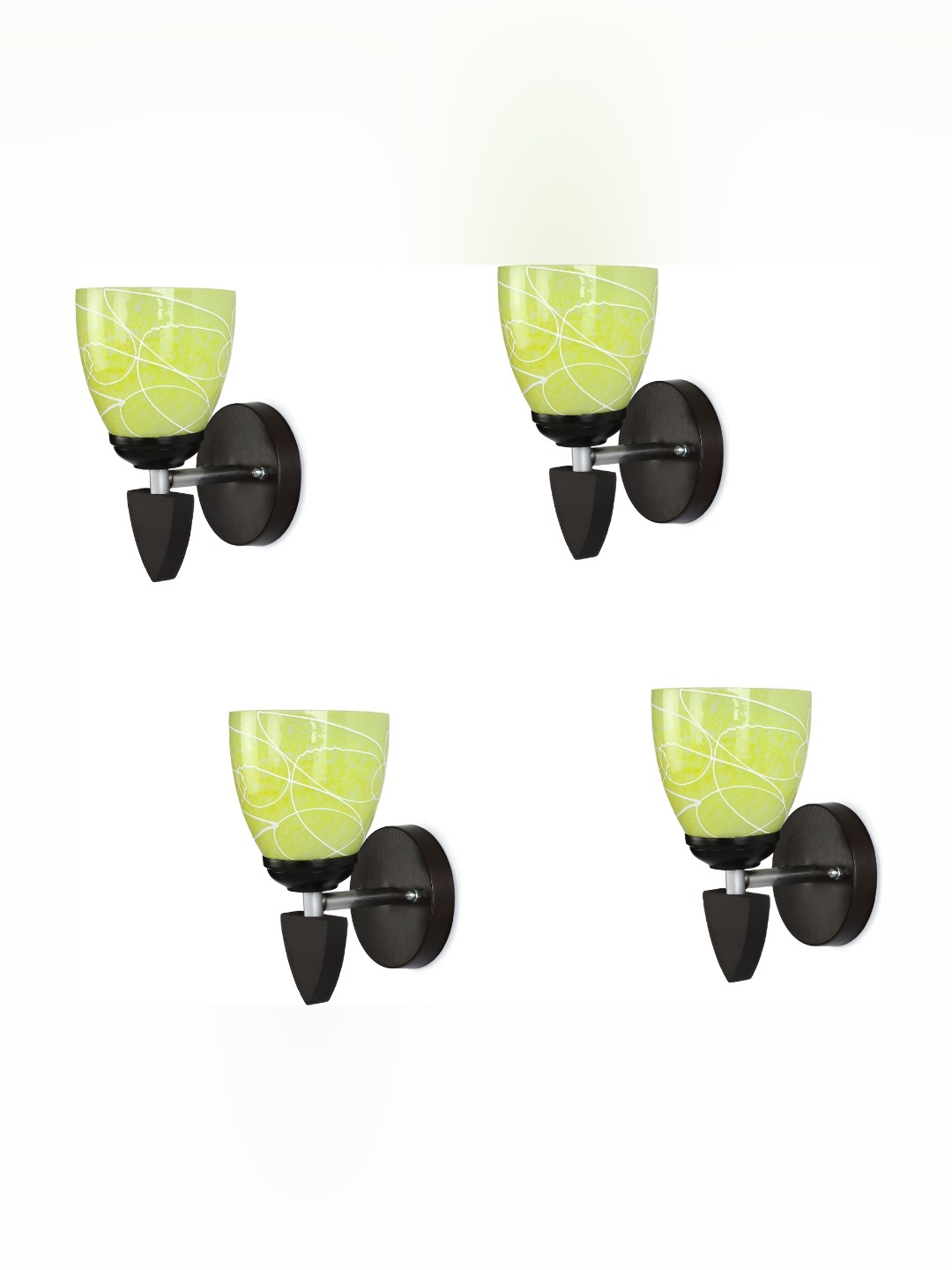 

Afast Yellow & Black 4 Pieces Printed Contemporary Glass Wall Lamp