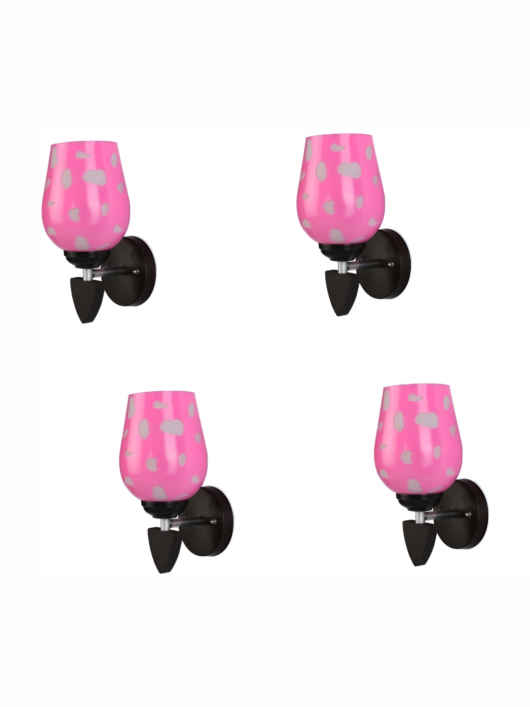 

Afast Pink & White 4 Pieces Textured Contemporary Glass Wall Lamp