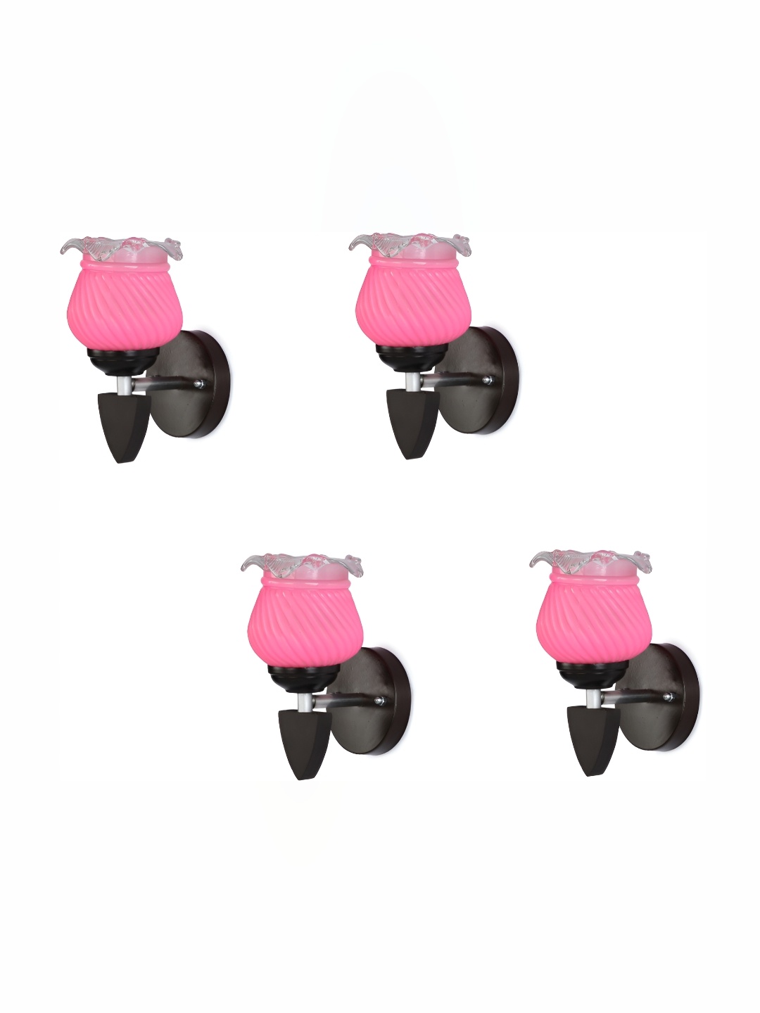 

Afast Pink 4 Pieces Textured Glass Wall Lamps