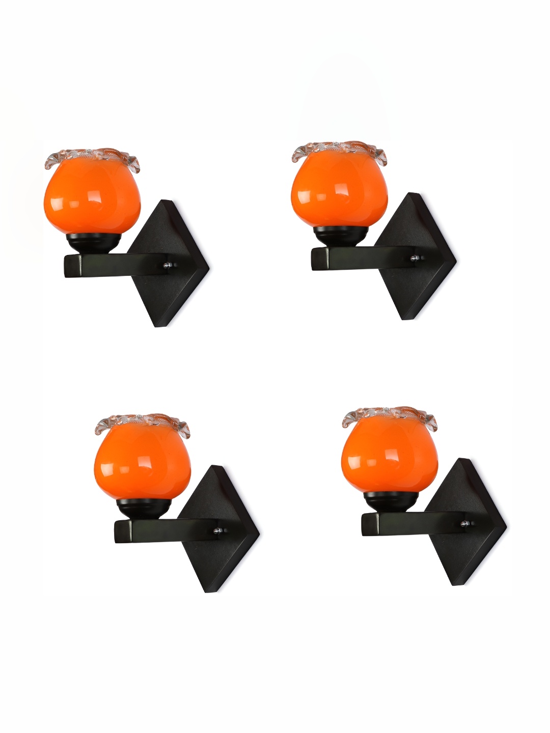 

Afast Orange 4 Pieces Textured Glass Wall Lamp