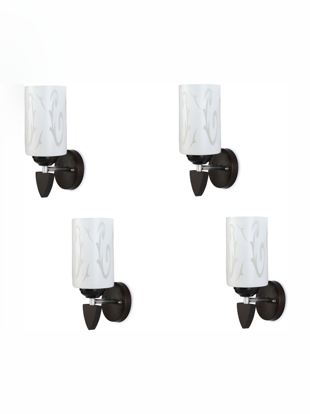 

Afast White 4 Pieces Printed Contemporary Glass Wall Lamps
