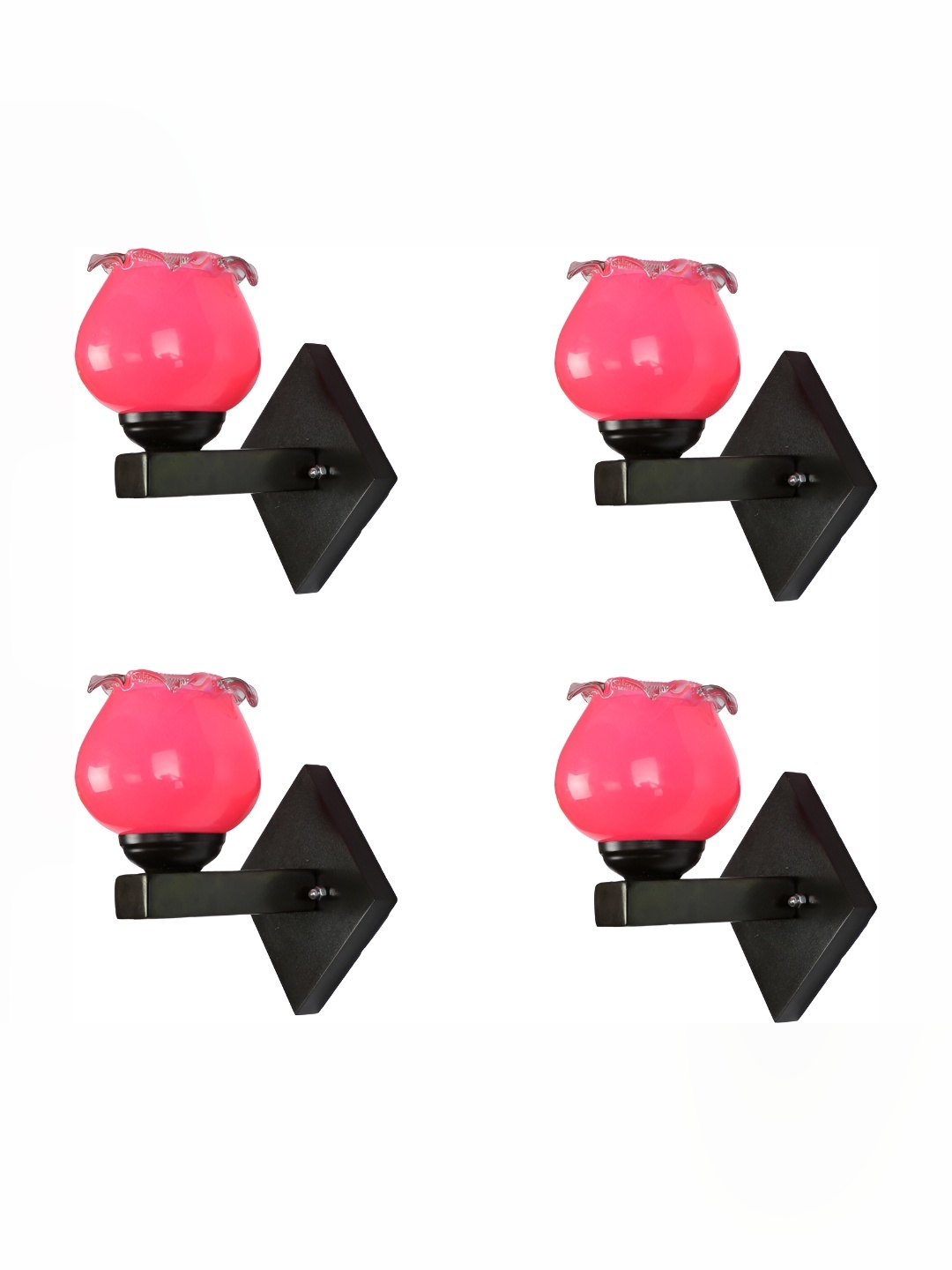 

Afast Pink & Black 4 Pieces Textured Contemporary Glass Wall Lamps