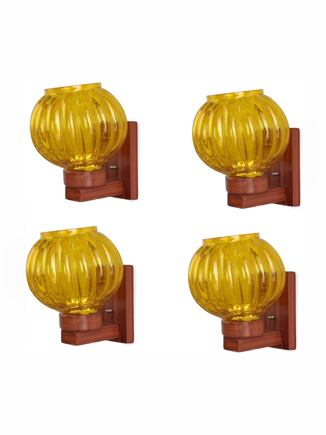 

Afast Yellow and Brown 4 Pieces Glass Wall Lamps